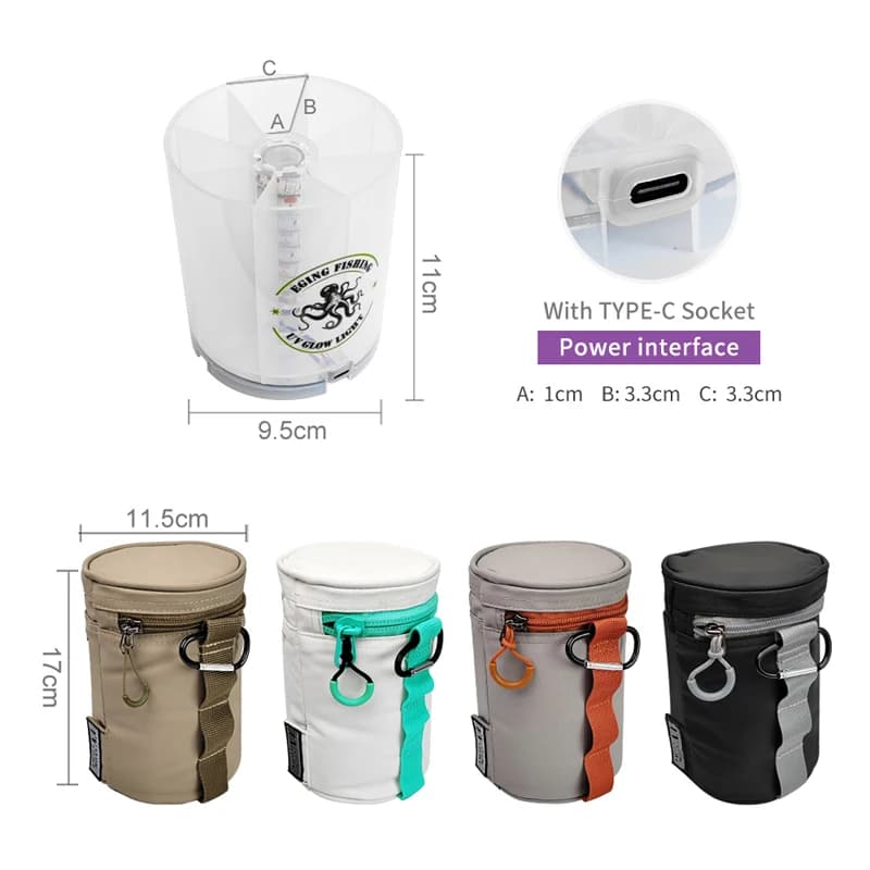 Boîte de pêche étanche avec lumière UV pour leurres, jigs et appâts rigides