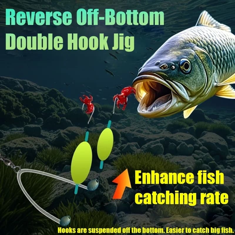 Reverse Hook Set 3PCS - Hameçons Inversés pour Pêche Carpe Européenne et Technique Inverted