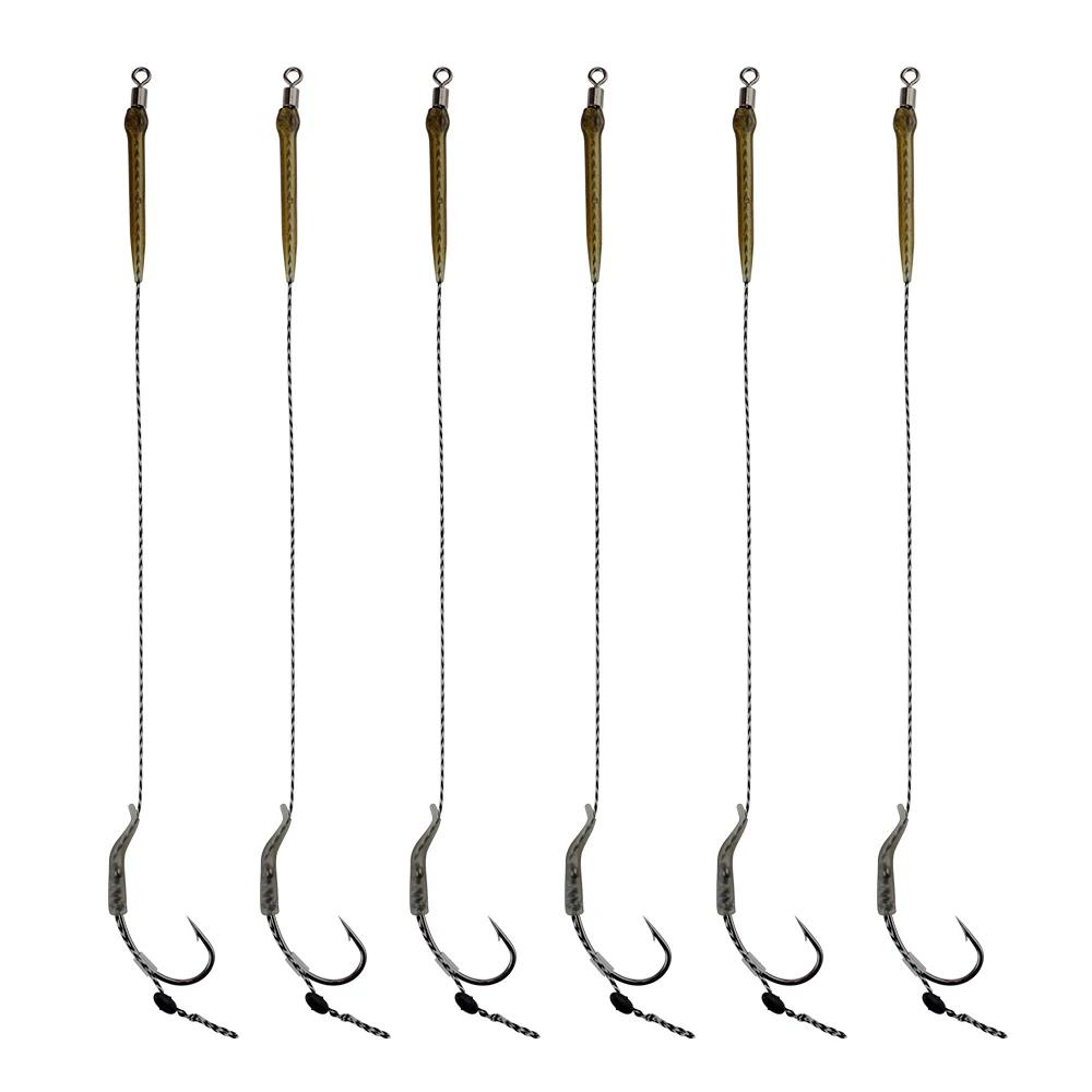 Montages carp fishing FTK 18.5cm hameçons hair rigs avec ligne 30-60LB pour pêche au feeder