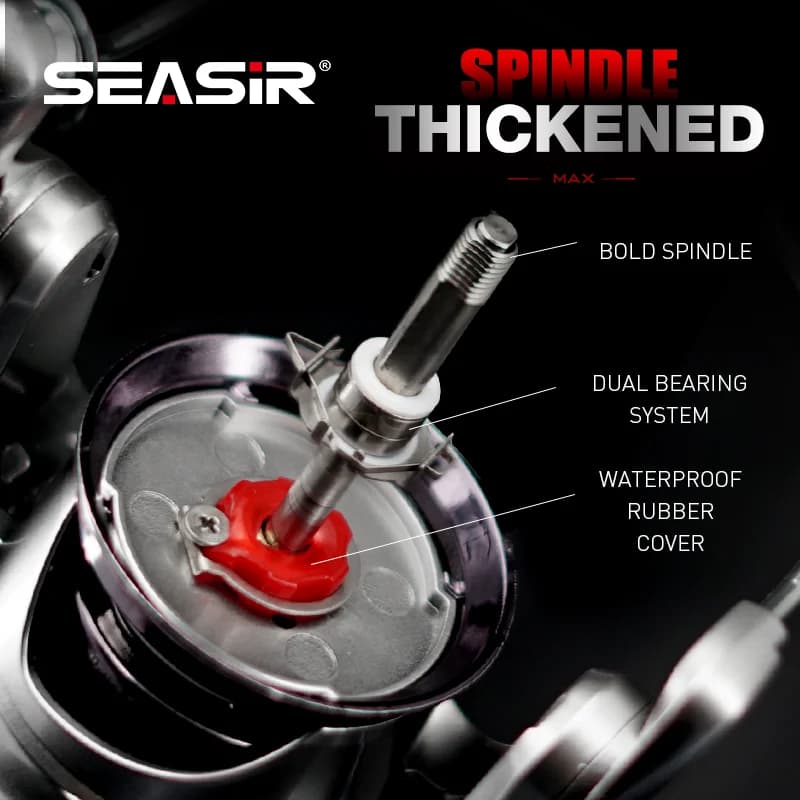 Moulinet spinning SEASIR CONTRA MAX 25KG drag - Corps aluminium 9+1BB pour pêche mer puissante