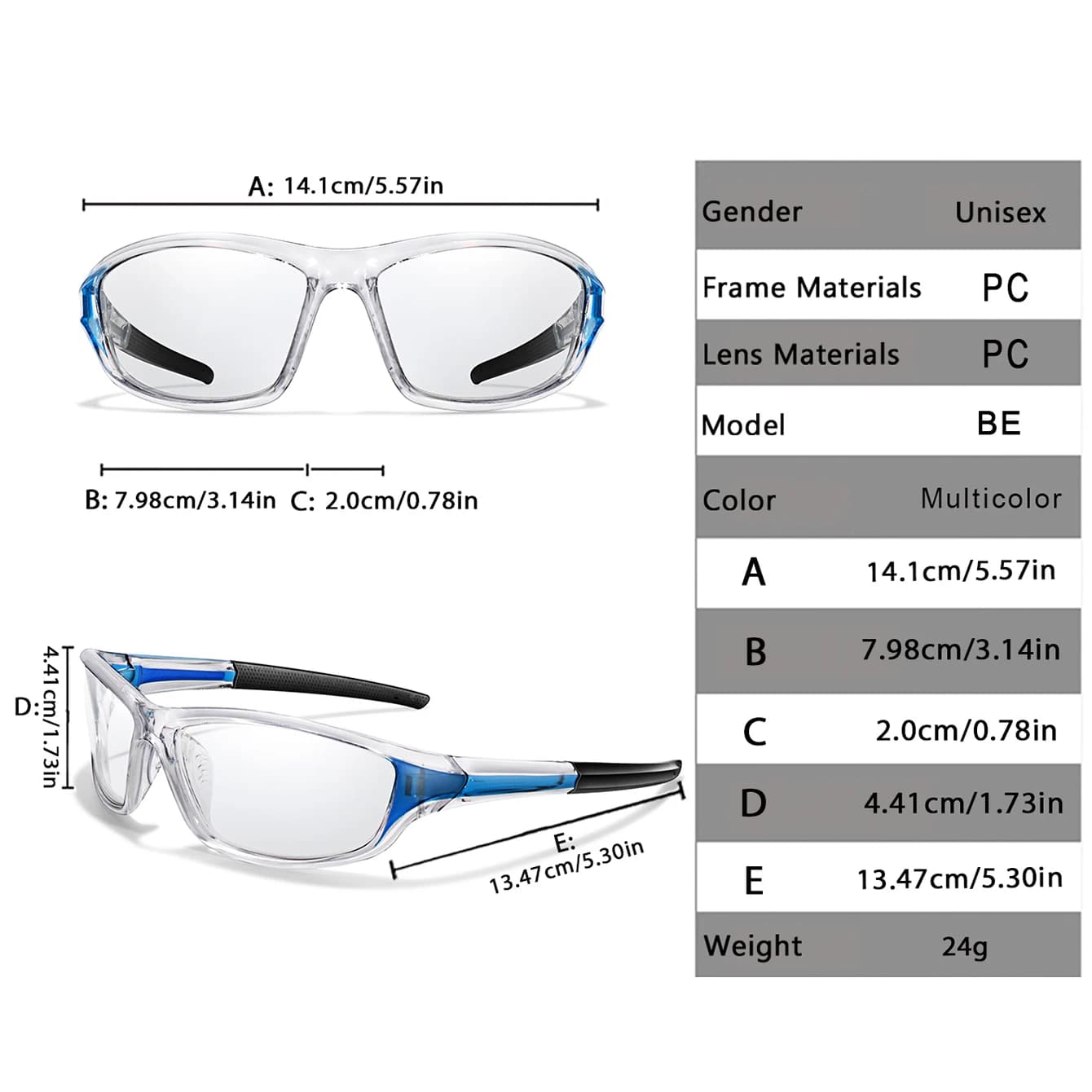 Lunettes photochromiques vélo pêche unisexe - confort MTB running cyclisme outdoor