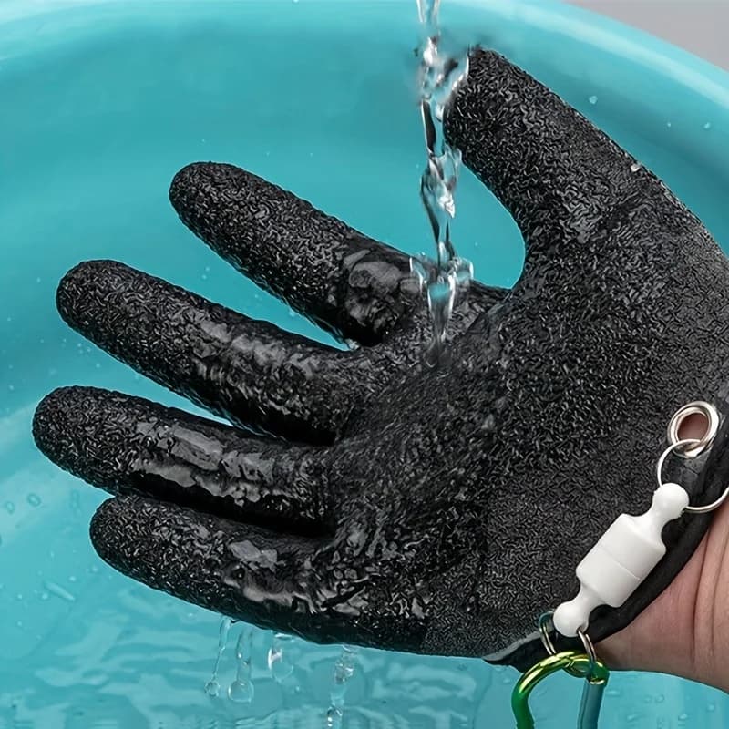 Gants de pêche magnétiques anti-dérapants étanches pour décrocher et attraper le poisson