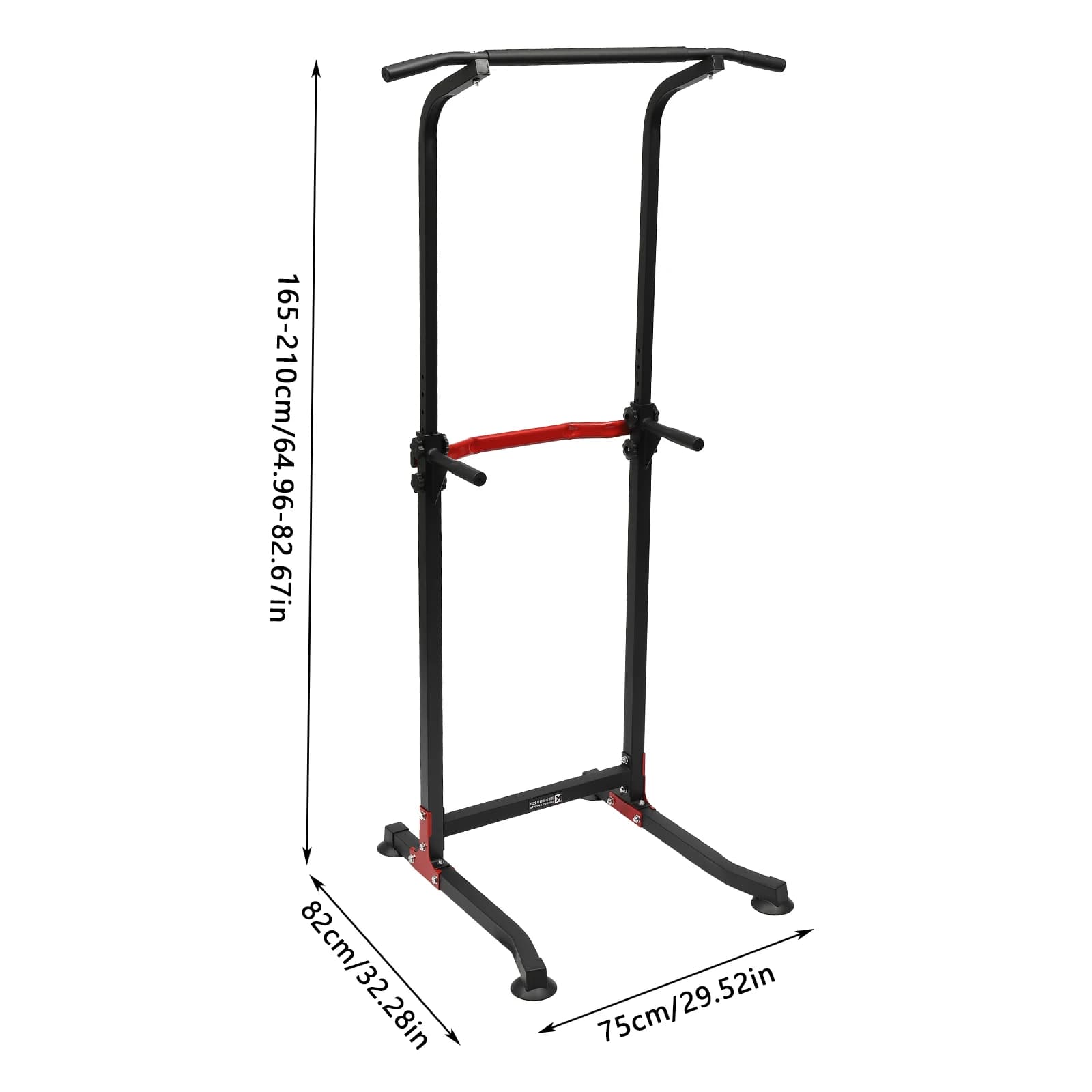 Tour de musculation murale multifonction avec barre de traction et poignées pompes - Pêche