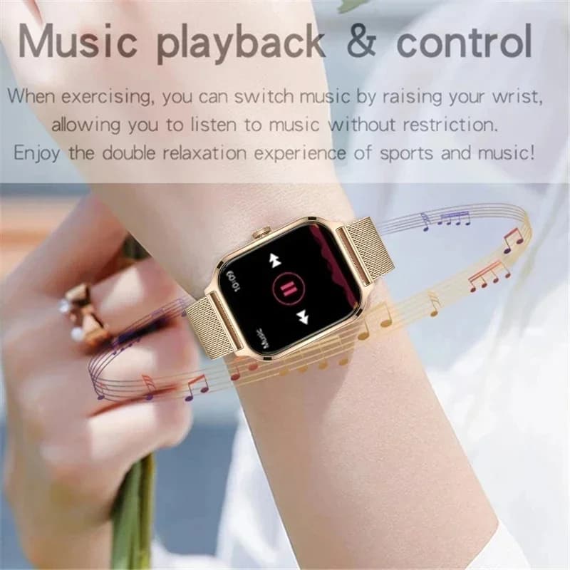 Smartwatch 2025 écran tactile 2.01 pouces suivi rythme cardiaque étanche appels Bluetooth sport Android iOS homme femme