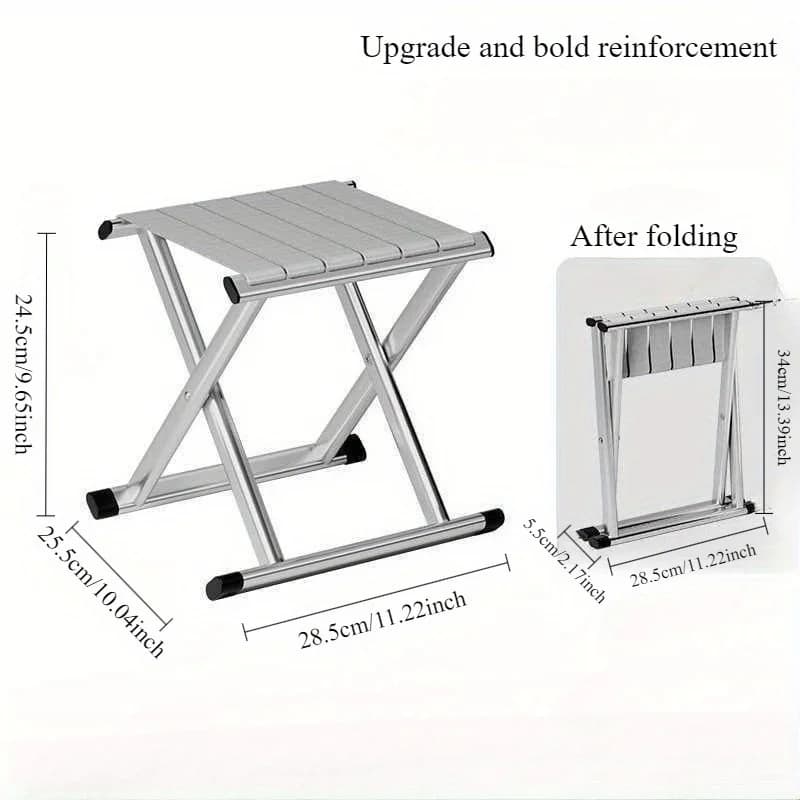 Tabouret pliant double usage pêche camping barbecue portable épais Magza extérieur