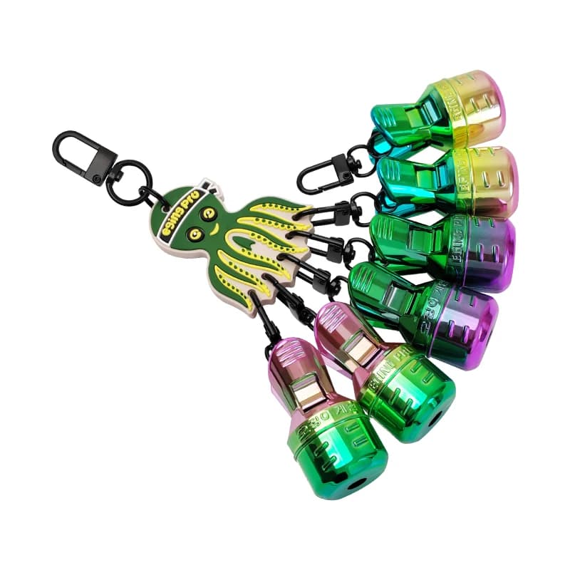 Kit protecteur leurre calmar électroplaqué 6 pièces M+ couleur punk pour pêche à l'encornet