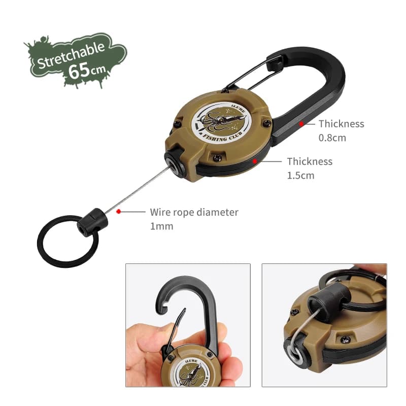 Protecteur d'hameçons pour leurres calmar 6 pièces avec fermoir rétractable - Accessoire pêche