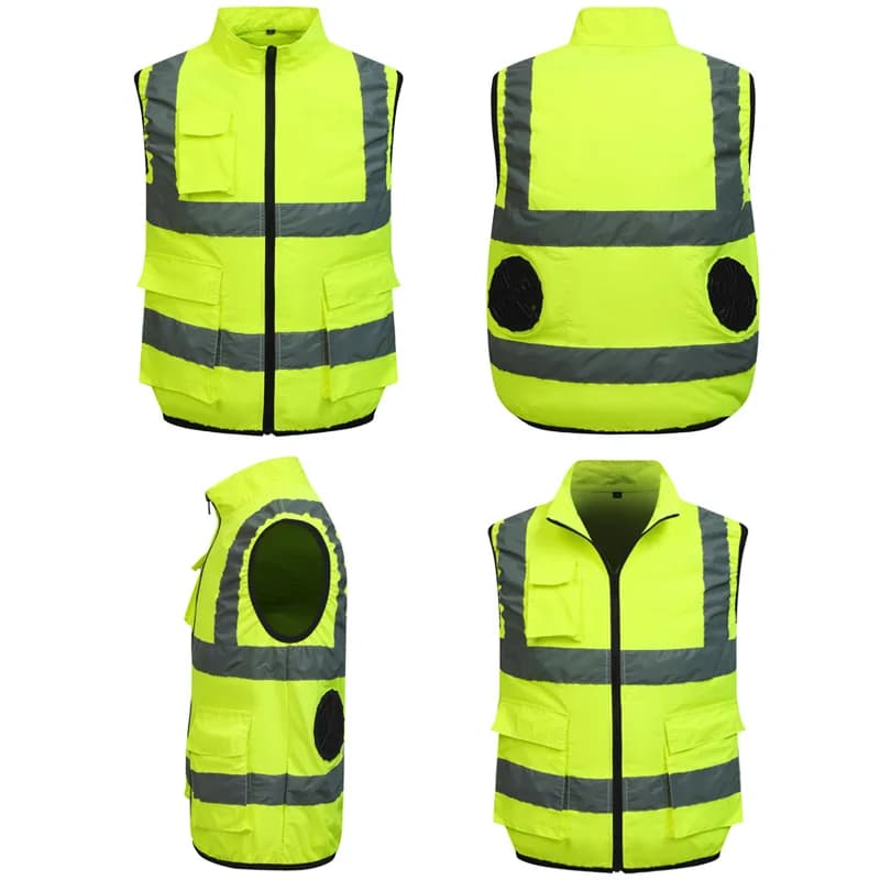 Veste rafraîchissante homme avec ventilateur USB pour travail en été - Veste de travail ventilée et lumineuse