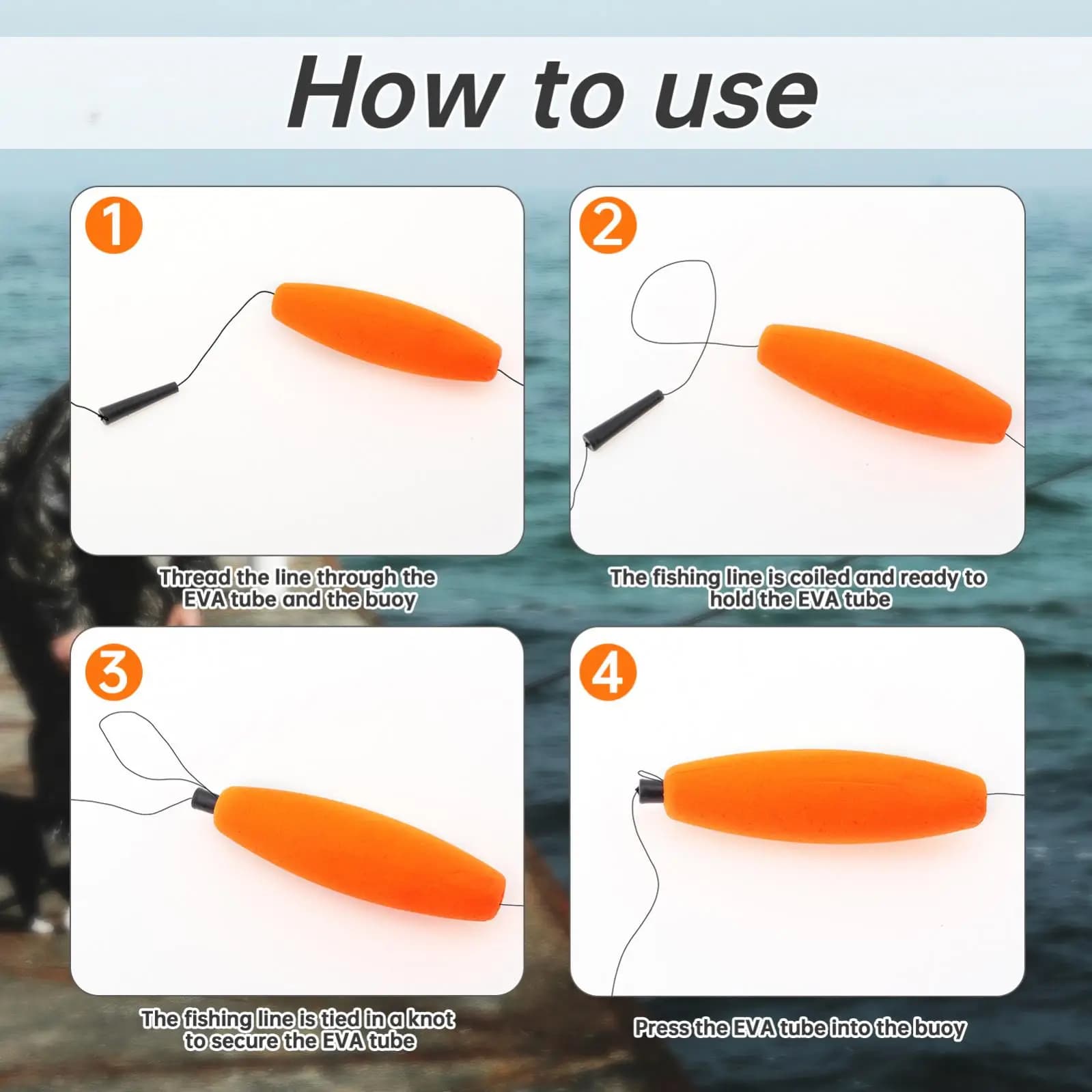 Flotteur de pêche pour silure en mousse dure haute flottabilité, 4 couleurs vives au choix