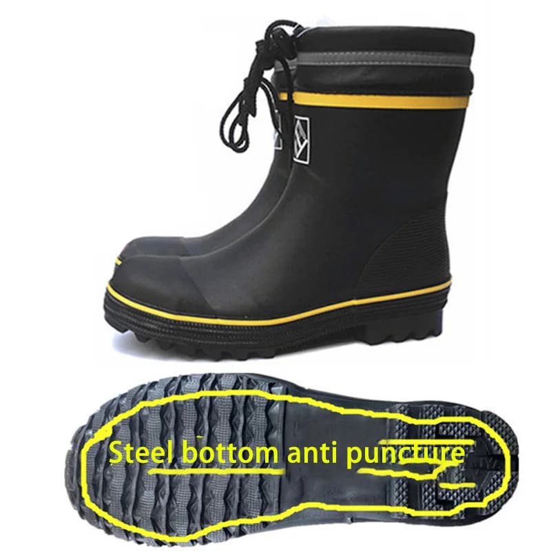 Bottes de pêche unisexes polyvalentes - Chaussures wading semelle caoutchouc pour pêche récifale et à la mouche
