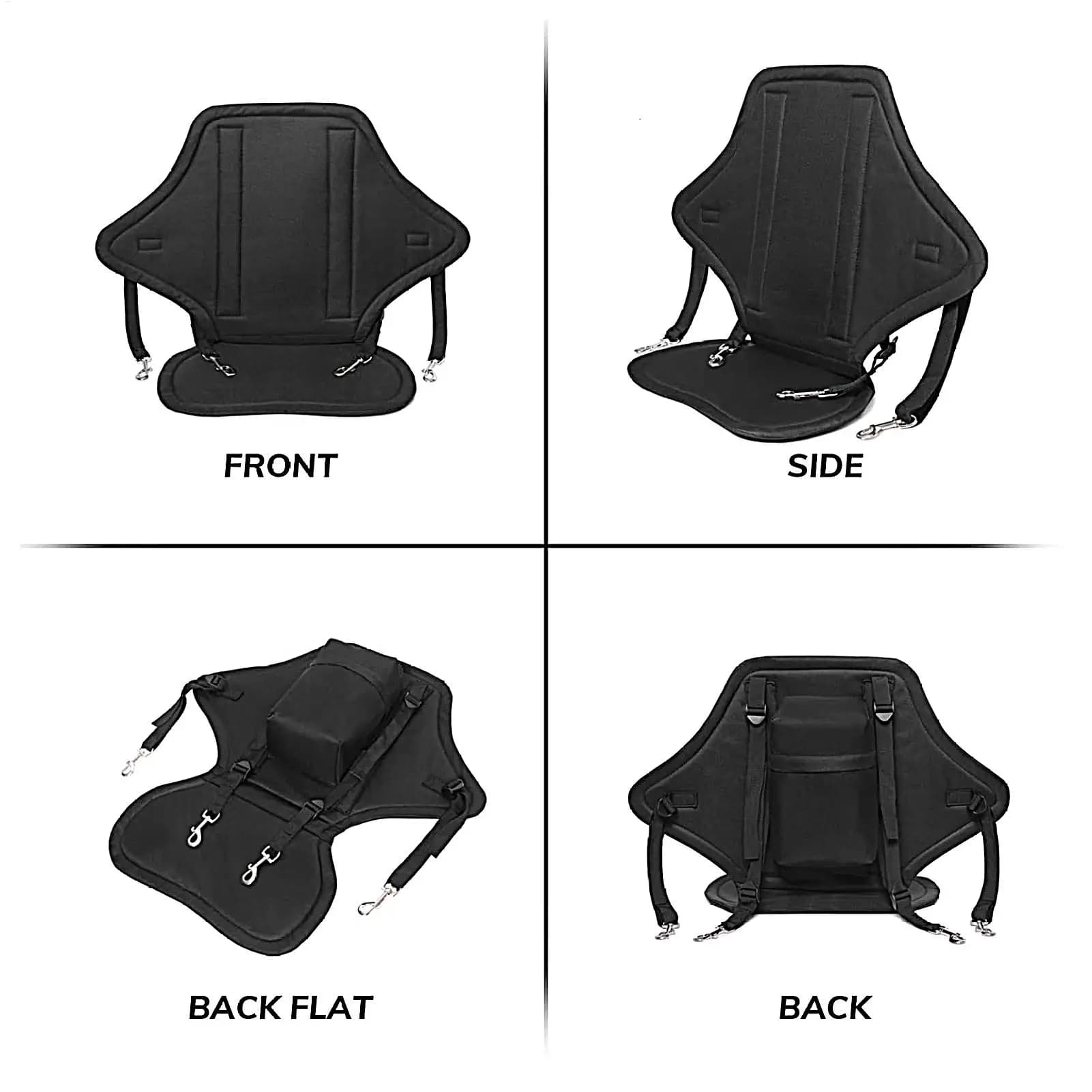 Siège coussin kayak réglable avec dossier et sac de rangement étanche pour canoë paddle board