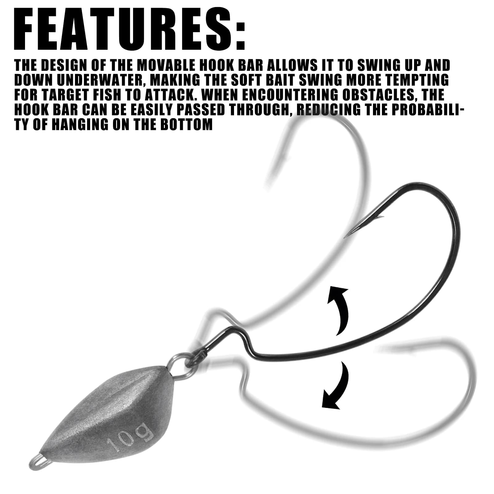 5 plombs de pêche SAMOLLA tête de jig pour leurres crank hook accessoires de pêche indispensables