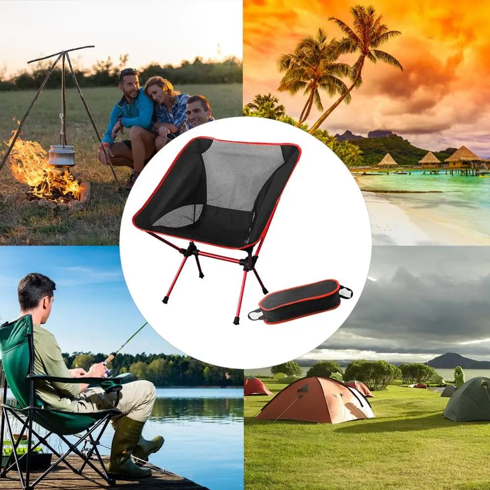 Chaise lune ultralégère pliable portable pour pêche camping jardin et bureau à domicile