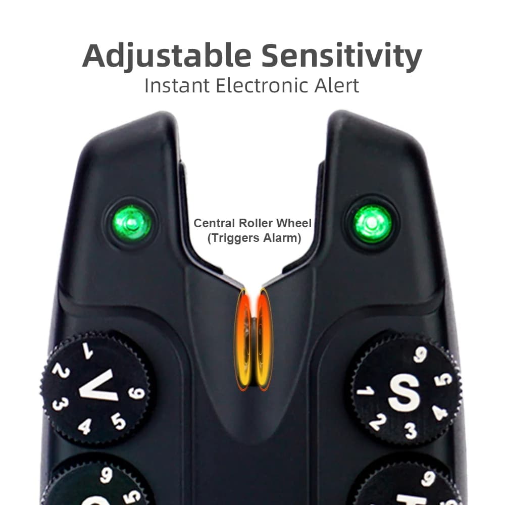 Set d'alarme sans fil anti-vol Hirisi pour pêche à la carpe 1+4 avec indicateur de touches