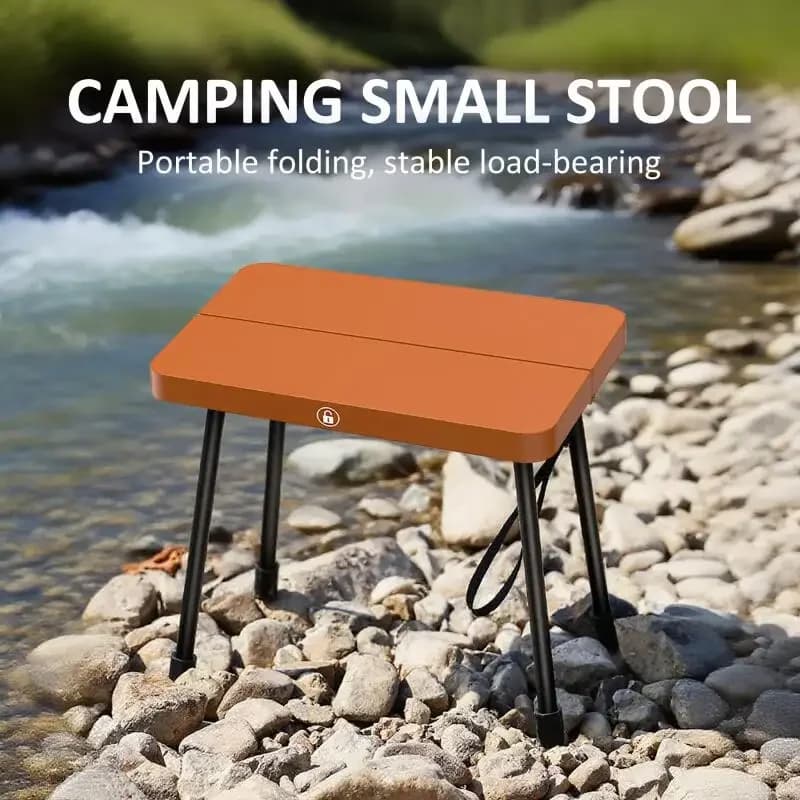 Tabouret pliant ultra-léger aluminium robuste pour pêche randonnée plage pique-nique repose-pieds