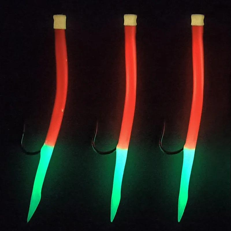 5 bas de ligne sabiki luminescents pour morue - Bas de ligne mer avec flasher et hameçons glow