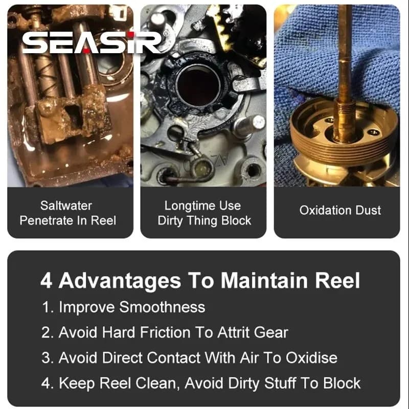 SEASIR Protective Grease (20ml) + Lubricant Oil For Fishing Reel Bearing Mainten