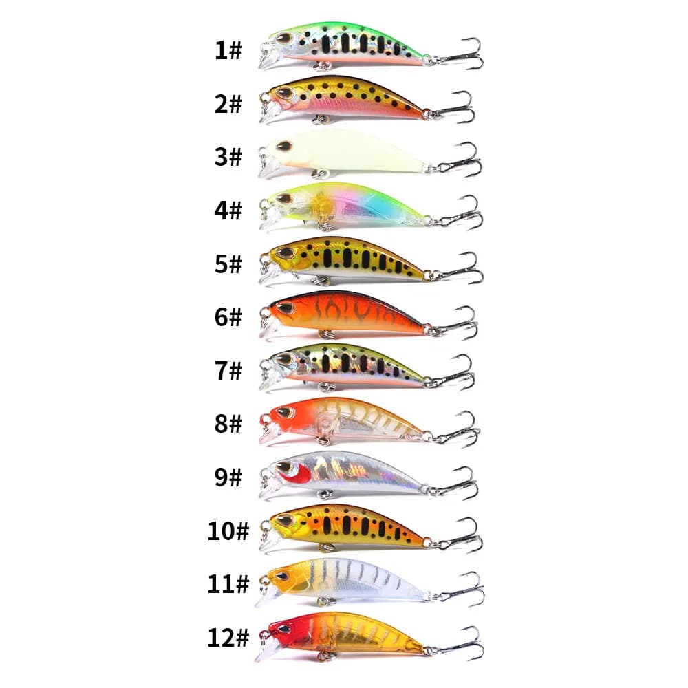 Leurre dur pêche jerkbait minnow 5.8cm 4.9g, appât coulant wobbleur pour carnassiers black minnow