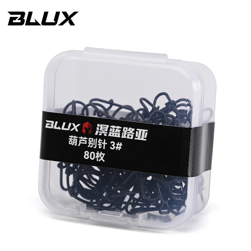 Blux 80 pièces clips pêche rapides à oeuf noir mat, connecteurs acier inoxydable pour leurres et montages