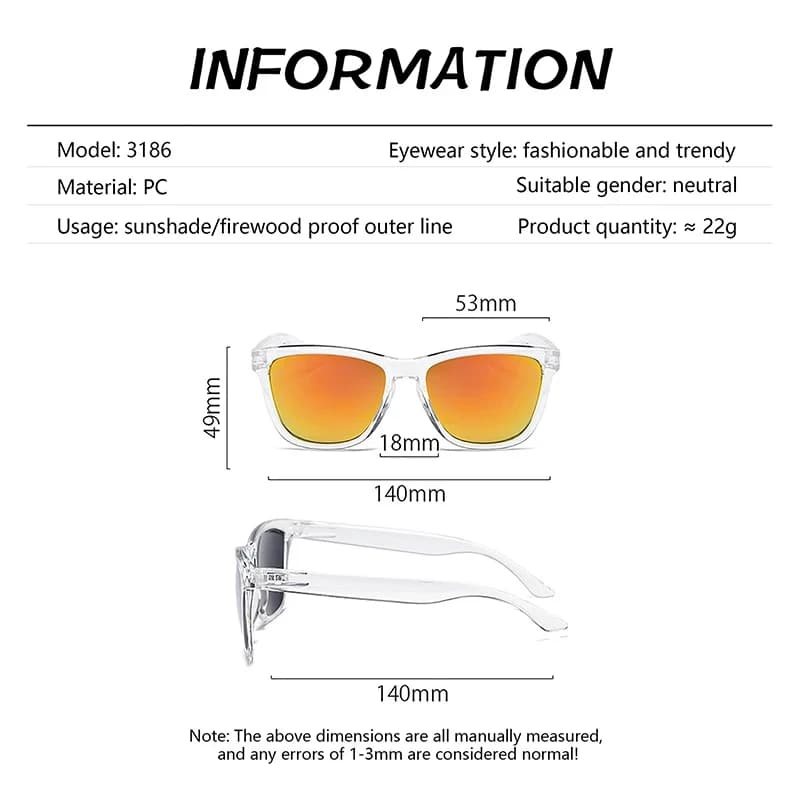 Lunettes de soleil polarisées rétro vision nocturne claire - Modèle unisexe UV400 design premium