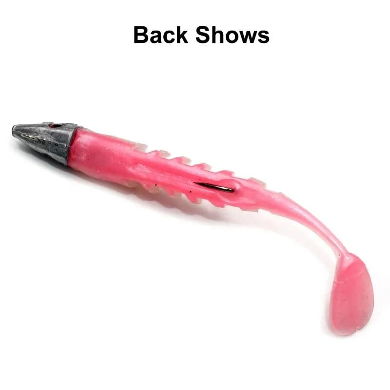 Leurre souple BURLE 10cm 15.5g avec tête plombée - Appât T Tail pour pêche au jig avec hameçon barbelé