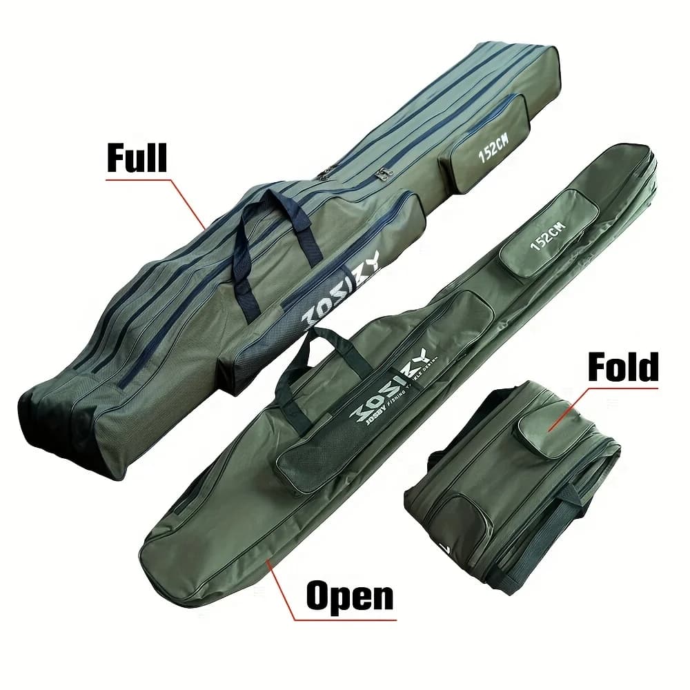 Sac à dos de pêche Oxford 3 couches 122/152/182cm pour cannes et accessoires de pêche extérieur