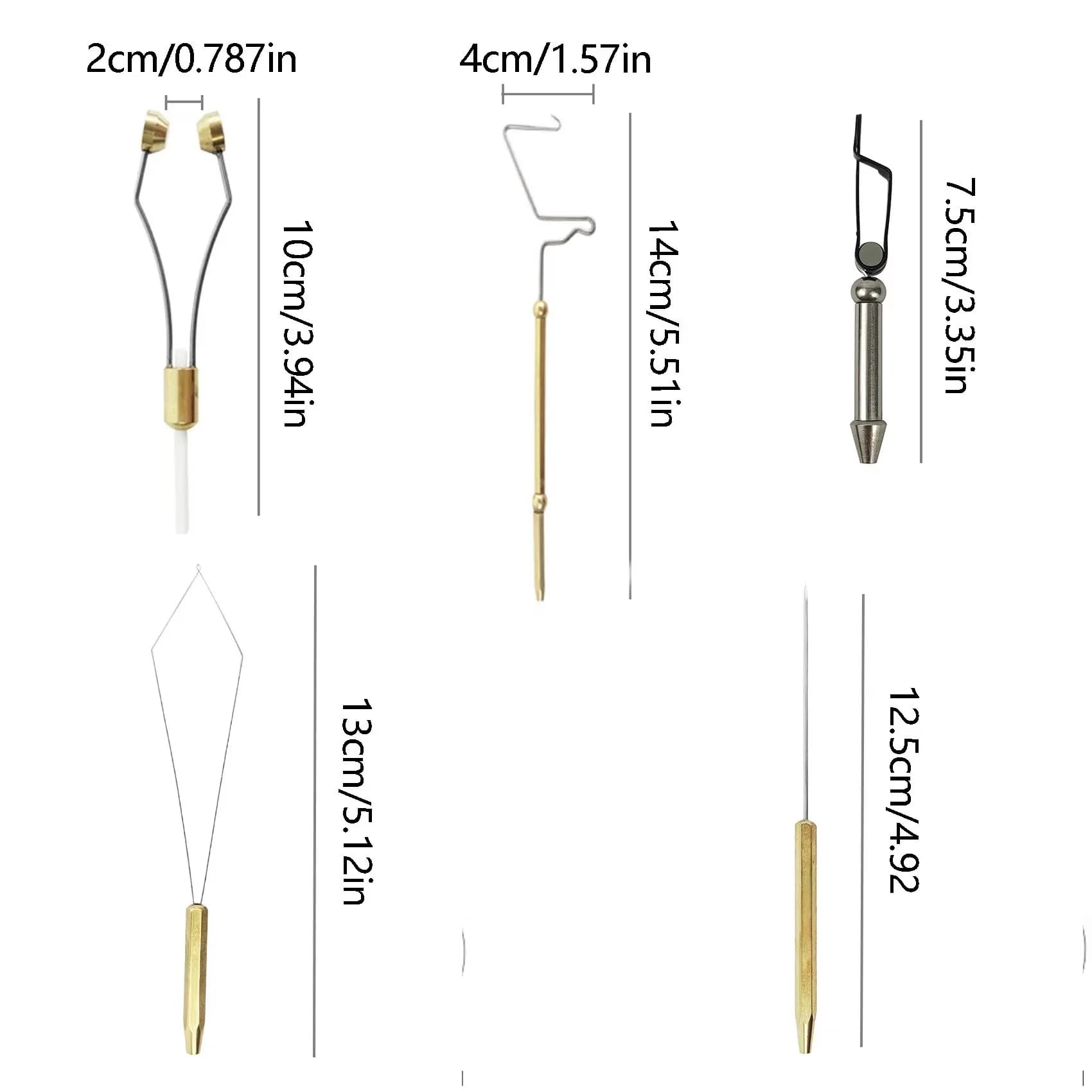 Kit d'outils pour montage de mouches Aventik - Bobine, pince, stacker pour création de mouches artificielles