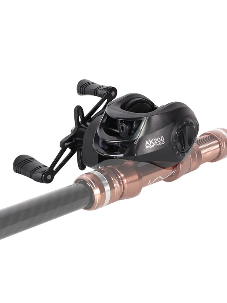 Moulinet baitcasting 7.2:1 ratio 10KG drag pour débutants pêche eau douce mer