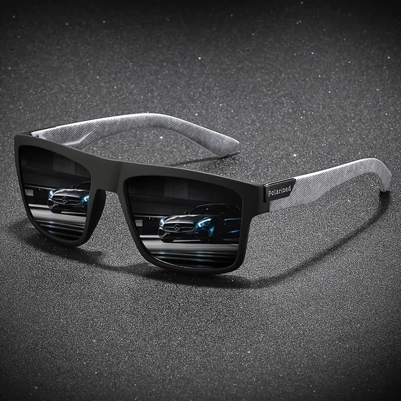 Lunettes de soleil vintage carrées polarisées pêche conduite - Design luxe UV400 homme femme