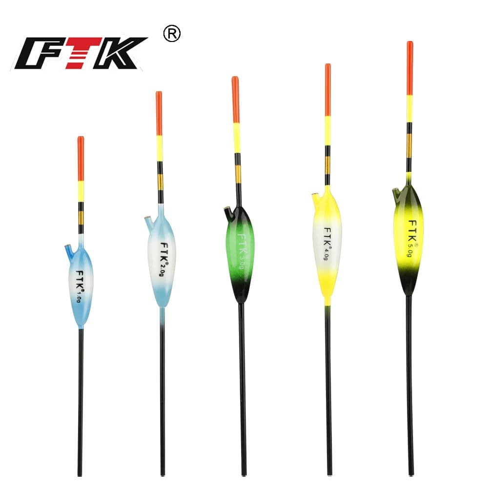Kit de flotteurs coulissants FTK 5 pièces en bois de balsa pour la pêche à la