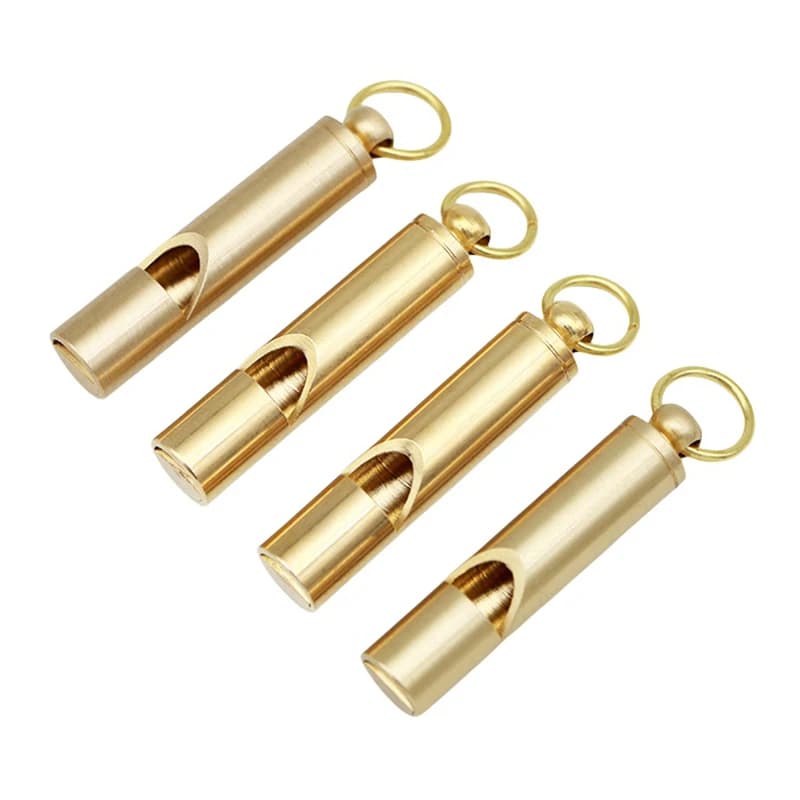 Sifflet arbitre en laiton haute décibel - Accessoire portable pour randonnée et pêche sécurisée