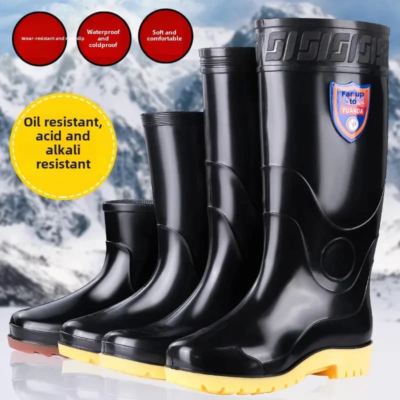 Chaussures de pluie homme mesh haute légères durables imperméables bureau pêche extérieur