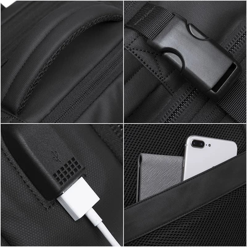 Sac à dos homme extensible étanche 17.3 pouces - Grand sac randonnée voyage capacité ordinateur portable