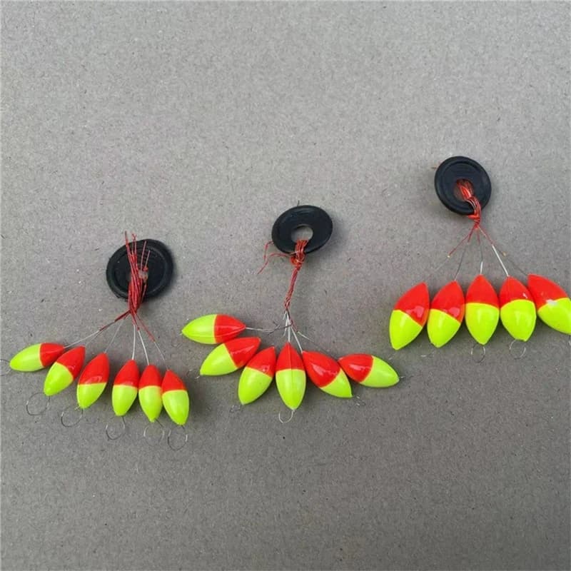 120 flotteurs traditionnels sept étoiles double couleur olive - accessoires pêche classique