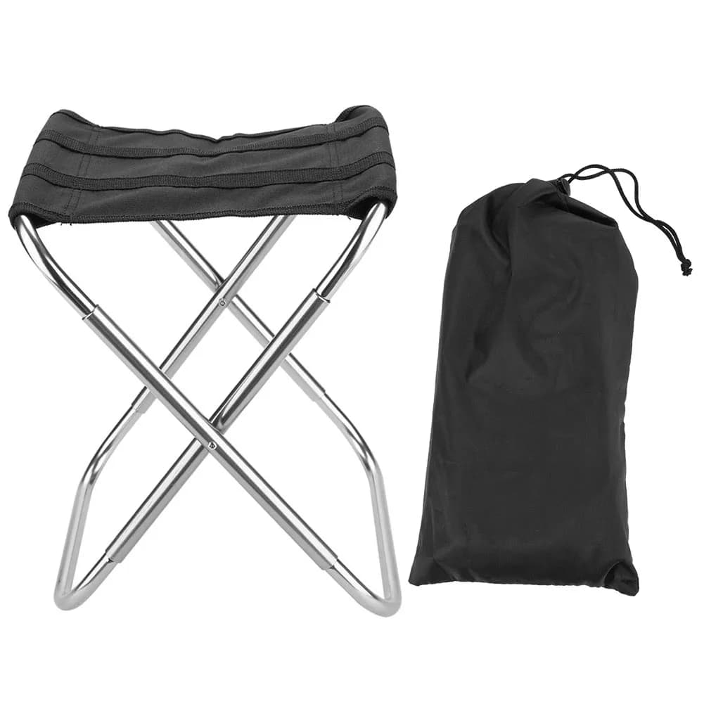 Chaise pliante en alliage d'aluminium - Siège de camping et pêche portable pour pique-nique