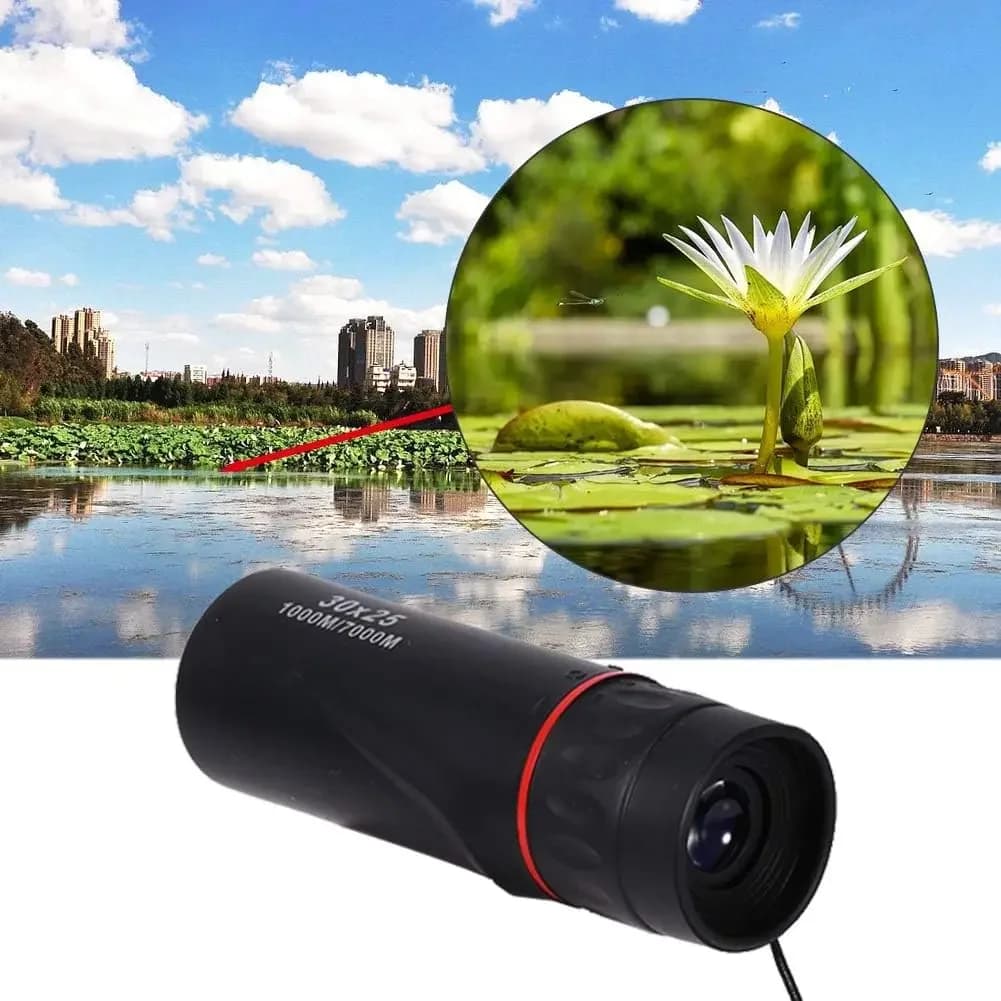 Monoculaire téléscope 2000x25 HD portable avec support smartphone observation pêche camping chasse