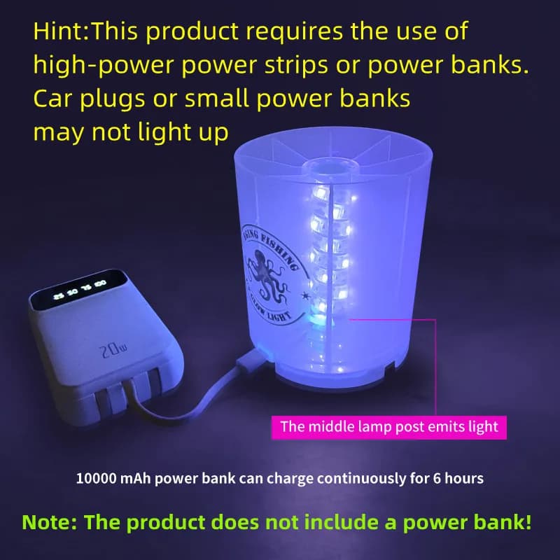 Boîte de pêche étanche avec lumière UV pour leurres, jigs et appâts rigides