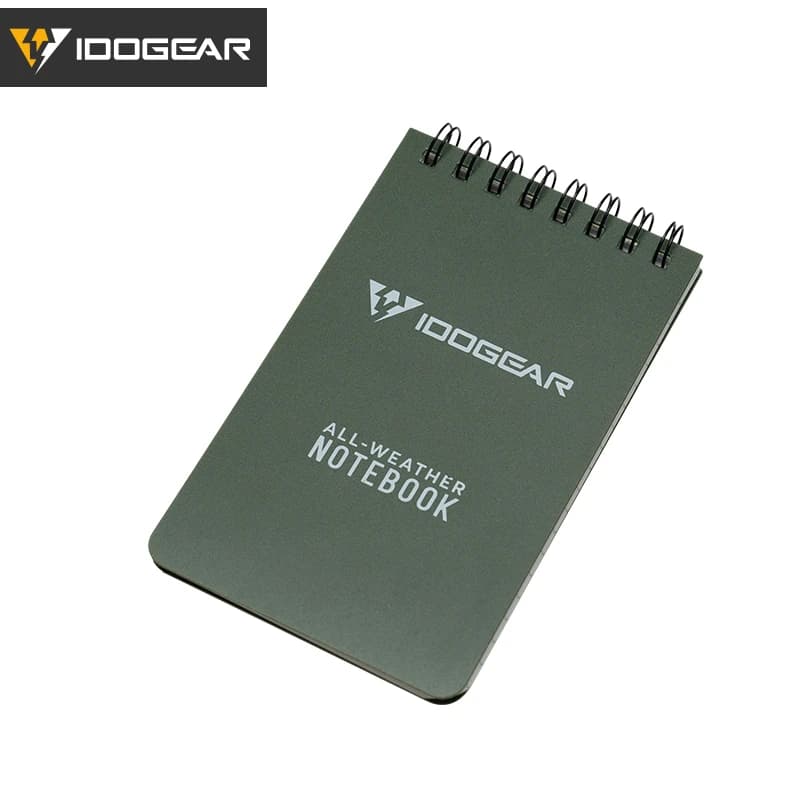 Carnet de notes tactique IDOGEAR 3x5 pouces - Bloc-notes spirale pêche observations outdoor