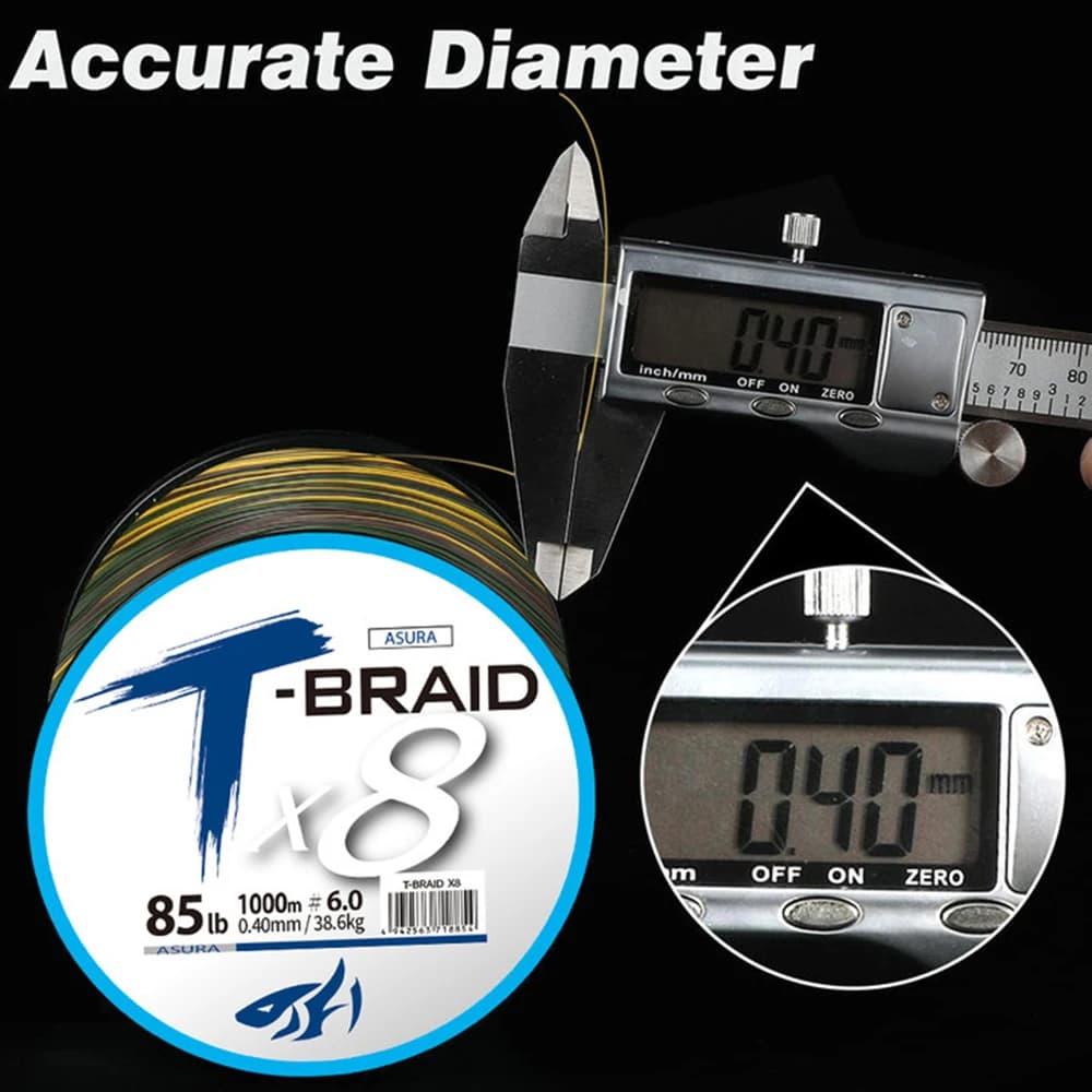 Fil de pêche ThornsLine X8 8 brins super résistant pour carpe et pêche sportive 300-1000M