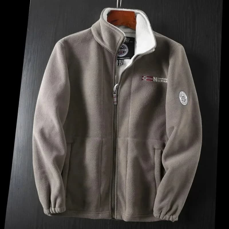 Veste polaire épaisse homme grand froid - Manteau chaud imperméable pêche hivernale grand format