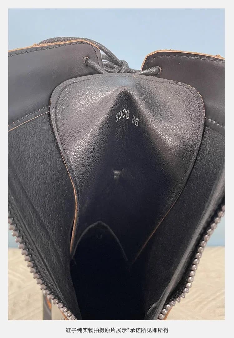 Bottes femmes talon compensé 8cm semelle épaisse vintage laçage muffin rétro pour pêche