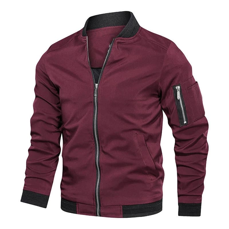 Bomber homme léger printemps-automne pour pêche sportive anti-vent avec poches