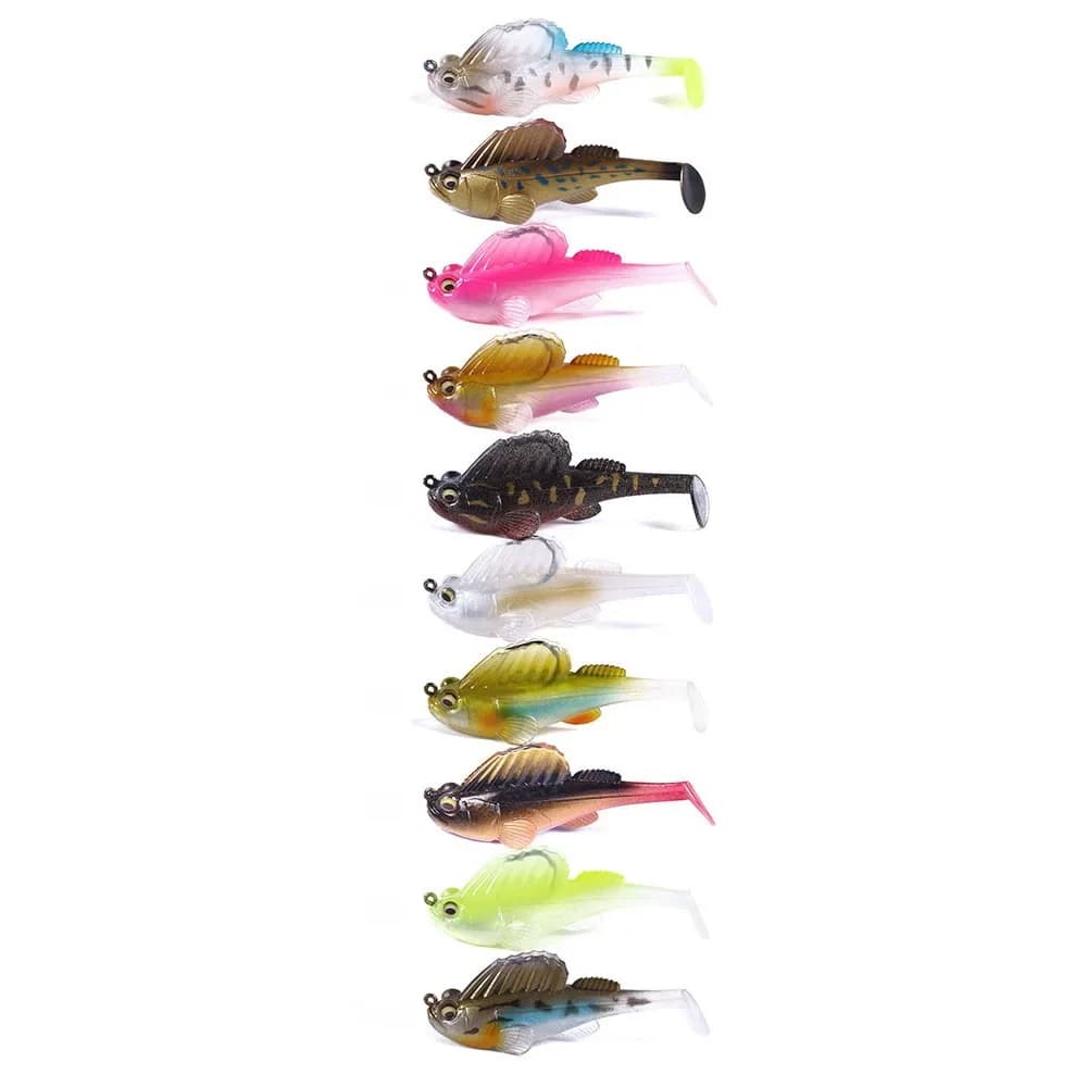Leurre souple plombé Silicone Dark Sleeper 7g 14g 20g pour la pêche de la perche et