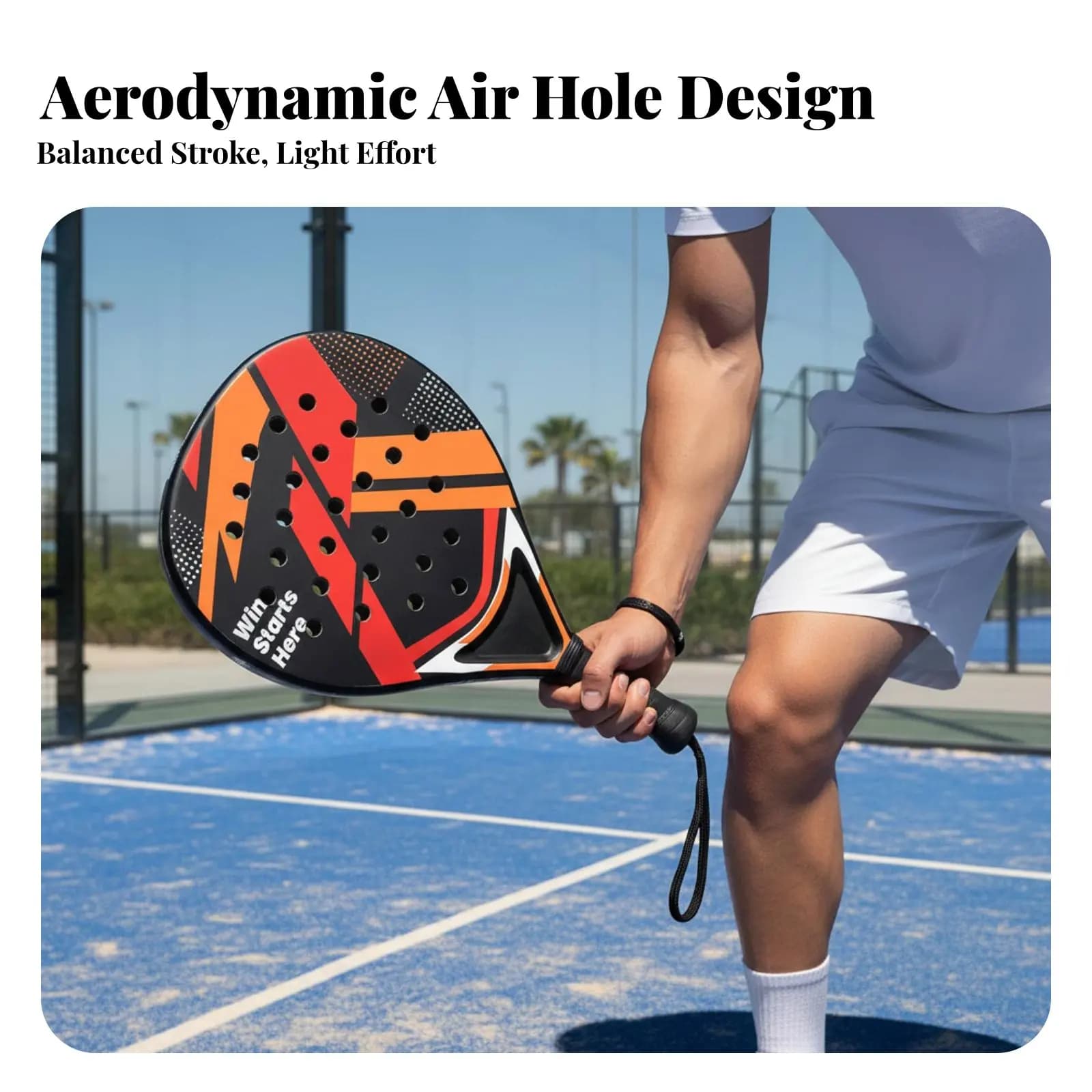 Set 2 raquettes padel débutants ABS léger grip antidérapant durable entraînement extérieur