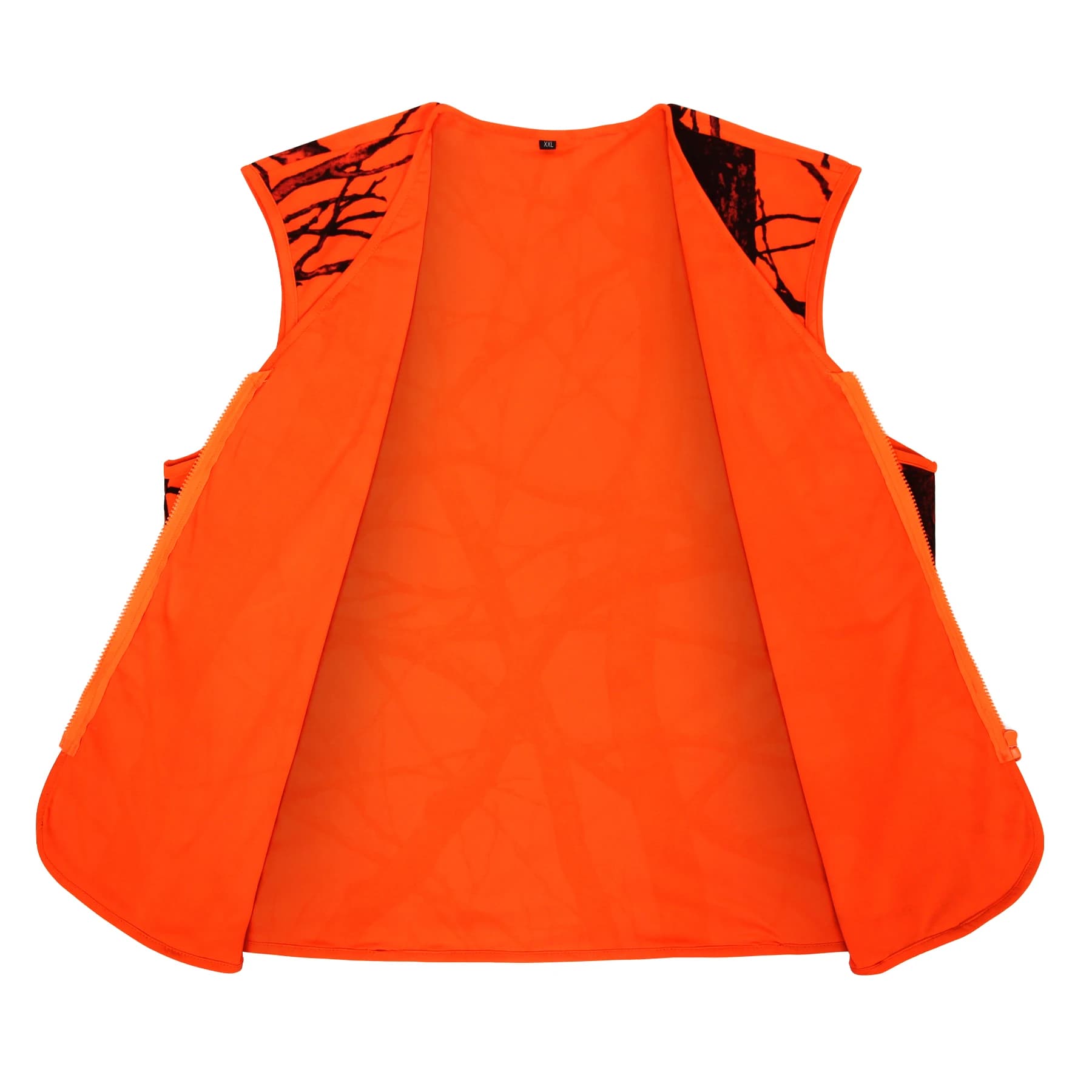 Veste de chasse orange séchage rapide grande taille M-4XL - Randonnée camping pêche photo sans manches