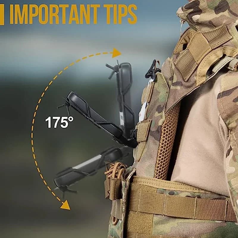 Porte-téléphone tactique ONETIGRIS pour gilet - Support universel 4.7"-6.7" pêche airsoft