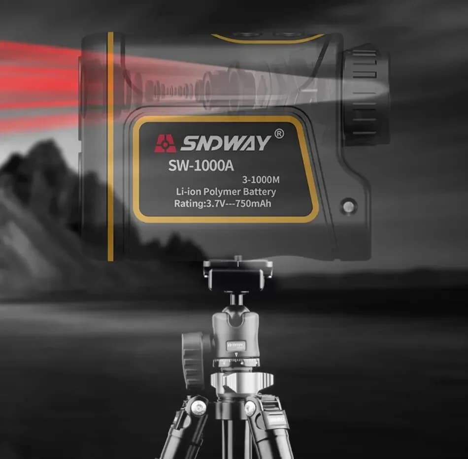 Télémètre laser longue portée 1500m pour pêche et chasse - Monoculaire haute précision avec mètre laser