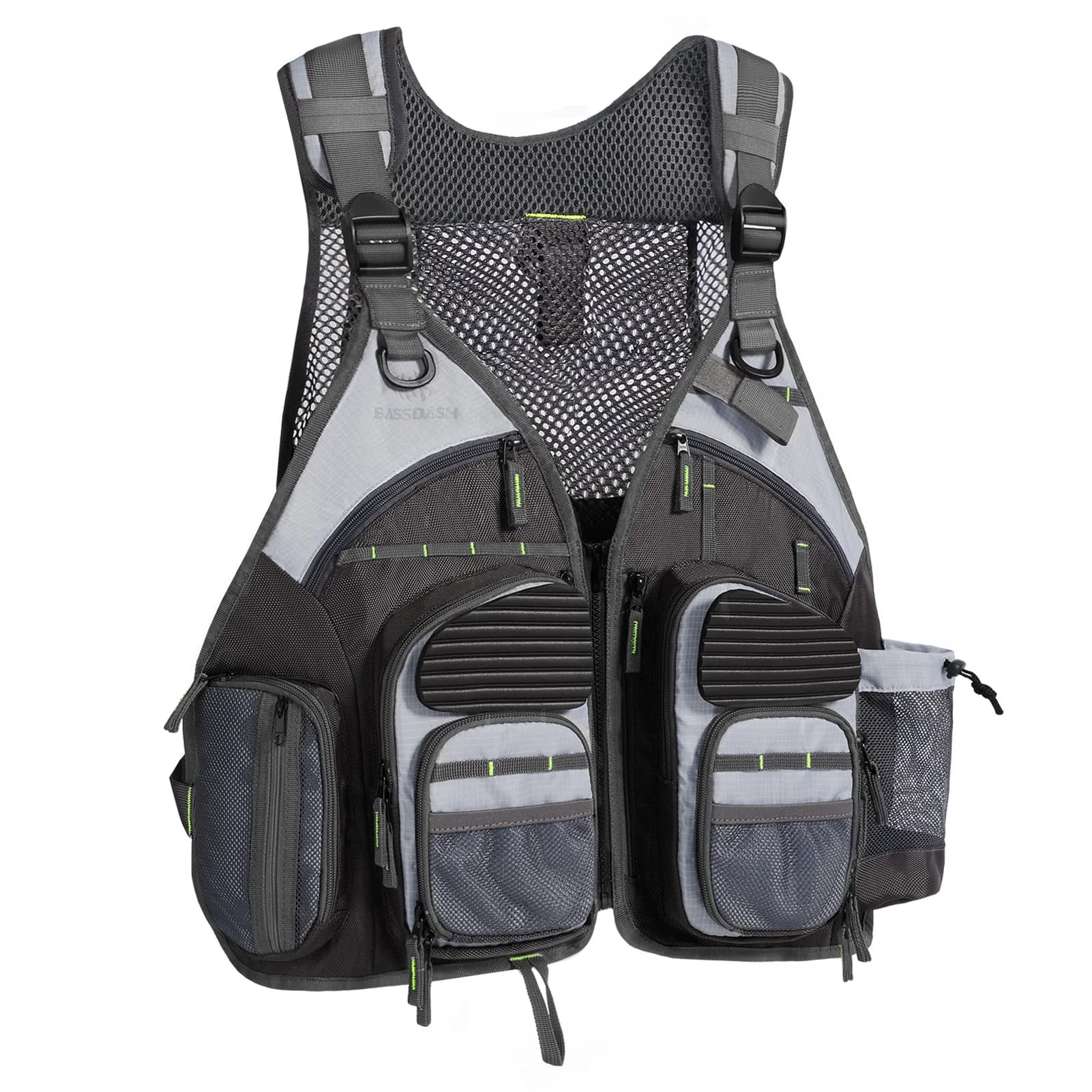 Veste pêche Bassdash ajustable et respirante pour rangement matériel de pêche extérieur