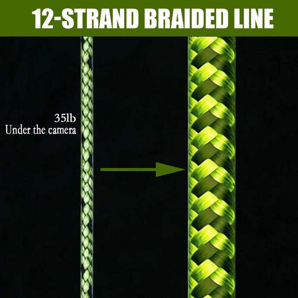 Ligne de pêche à la carpe 20m tresse souple 12 brins 20/25/35LB pour montage hair rig