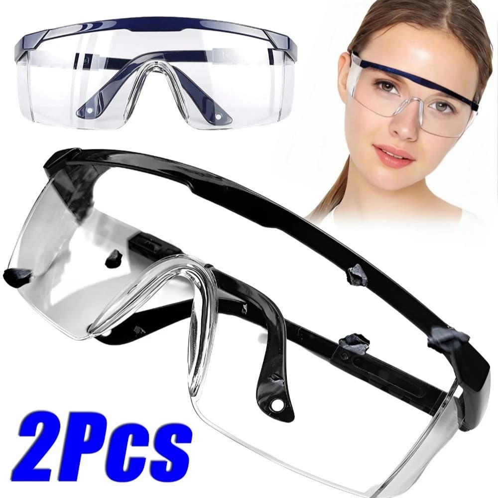 Lunettes de sécurité anti-buée 1/2 paires - Protection yeux labo, industriel, réparation pêche professionnelle